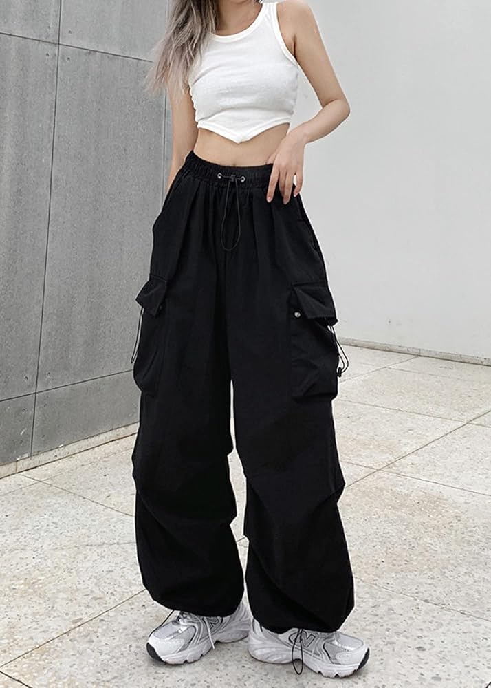 パンツ first parachute pants Amazon.com: Sunidol Womens Baggy Cargo Pants Y2K Streetwear